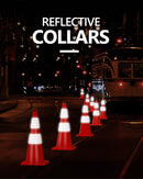 BATTIFE 12 Pack 28” Traffic Safety Cones Reflective Collars Heavy Duty Orange - Like New