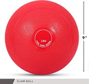 DAY 1 FITNESS WEIGHTED 15 POUND SLAM BALL - NO BOUNCE MEDICINE BALL - RED - Like New