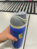 OWALA 32OZ FREE SIP STAINLESS STEEL WATER BOTTLE DARK BLUE WITH GRAY - DARK BLUE - Like New