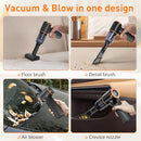 YIJU 4-IN-1 HANDHELD CAR & HOME VACUUM CLEANER, 12000PA, BLACK - BLACK/ORANGE - Like New