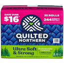 Quilted Northern Ultra Soft Strong Toilet Paper 244 Sheets/Roll 32 Rolls - Brand New
