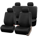 FH GROUP AUTOMOTIVE SEAT COVER PREMIUM PU LEATHER CAR SEAT COVER FULL SET BLACK - Like New