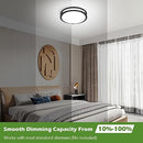 GOBRIGHT 18INCH LED FLUSH MOUNT CEILING LIGHT 5600LM Fixture 2700K-5000K - BLACK - Brand New