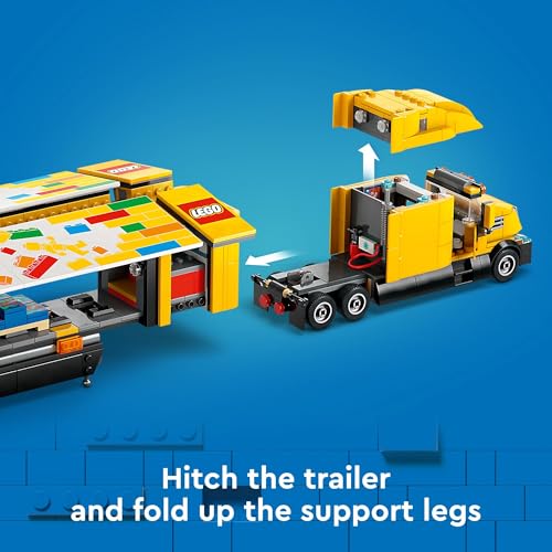 LEGO CITY YELLOW DELIVERY TRUCK TOY COMES WITH A SEMITRUCK MODEL, 60440 - Brand New