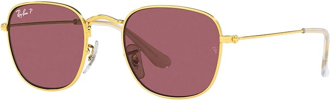 Ray-Ban Junior Square Sunglasses Polarized 46 mm RJ9557S - Legend Gold/Purple Like New