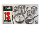 TOOLS OF THE TRADE STAINLESS STEEL 13 PIECE - SILVER - Like New