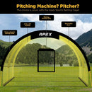 APEX SPORTS PORTABLE 22FT X 12FT X 8FT BASEBALL & SOFTBALL BATTING CAGE - YELLOW - Like New
