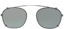 PERSOL UNISEX CLIP-ON SUNGLASSES FRAMES PO3007C-935/9A-GUN/GREEN POLARIZED - Like New