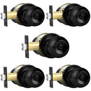 Probrico Matte Black Ball Privacy Interior Door Knob Bed/Bath 5 Pack DL607BKBK - Brand New