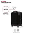 SWISSGEAR 7786 HARDSIDE EXPANDABLE LUGGAGE WITH SPINNER WHEELS CARRY-ON - BLACK - Like New