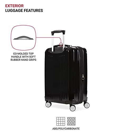 SWISSGEAR 7786 HARDSIDE EXPANDABLE LUGGAGE WITH SPINNER WHEELS CARRY-ON - BLACK - Like New