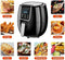 Iconites 6-in-1 Air Fryer 7Qt/6.5L Smart Electric Hot Airfryer AF1201K - BLACK Like New