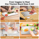PEREHOME Titanium Double Sided Cutting Board, 3 Pieces, ZB03-3PCS, Gift - Silver - Like New