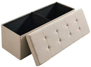 Ornavo Home 43" Folding Extra Large Storage Bench, Linen, B0D4WLVGV6 - Beige - Brand New