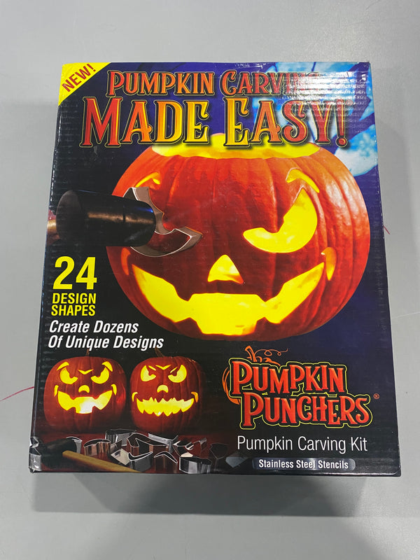 PUMPKIN PUNCHERS PUMPKIN CARVING KIT 24PCS - STAINLESS STEEL - Scratch & Dent
