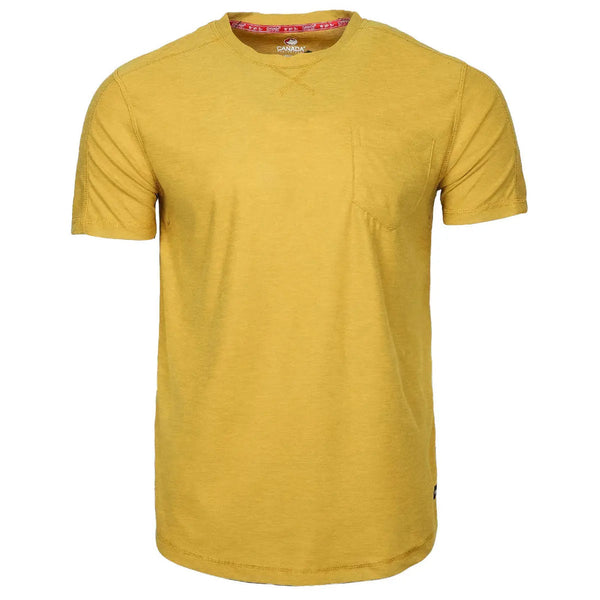 CANADA WEATHER GEAR MEN'S SUPREME SOFT TWO TONE CREW - SIZE: MEN L - SIERRA/GOLD - Brand New