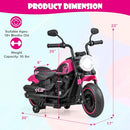Costzon Toddler Motorcycle, 6V Battery Powered Electric Motorcycle - Pink - Brand New