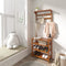 AKTOP ENTRYWAY COAT RACK SHOE STORAGE 4 IN 1 HALL TREE STORAGE 4T - NATURAL - Like New