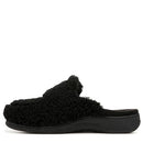 J0892F1001 VIONIC WOMENS GEMMA II MULE SLIPPERS BLACK FABRIC SIZE 10M - Like New