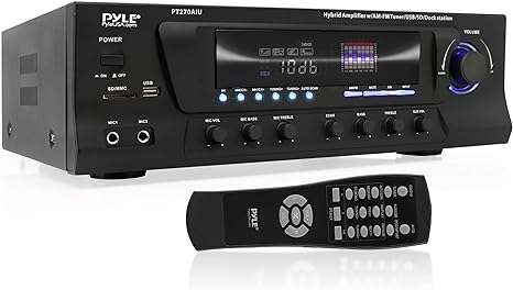 Pyle Home 300W Digital Stereo Receiver System AM/FM Qtz Tuner PT270AIU - BLACK Like New