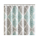 MADISON PARK SHOWER CURTAIN, CASUAL DIAMONDS  MODERN - AQUA - Like New