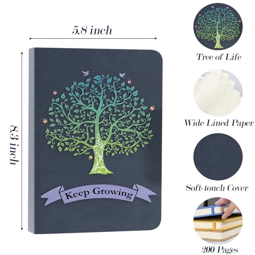 FANERY SUE TREE OF LIFE JOURNALS A5 WIDE RULED WRITING DIARY 200 PAGES - Blue - Brand New