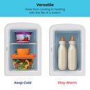 CHEFMAN Portable Mirrored Personal Fridge Micro Refrigerator 240035RJ48-BLACK - Like New