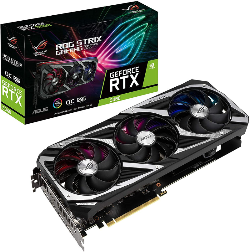 ASUS ROG Strix NVIDIA GeForce RTX3060 OC Edition Gaming Graphics 12GB GDDR6 - Like New