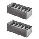 AMAZON BASICS UNDERWEAR DRESSER DRAWER ORGANIZERS, PACK OF 2 - GRAY - Like New