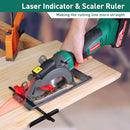 HYCHIKA CORDLESS CIRCULAR SAW, 18V MINI CIRCULAR SAW WITH 4.0AH BATTERY - RED - Like New