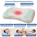 OS OMYSTYLE Ergonomic Contour Design Memory Foam Pillow Sleepers, Blue - Like New