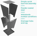 Groovebox Planters | Set of 3 | 6" x 6" | Metal Pots | B0892X85QJ | Sandstone - Brand New