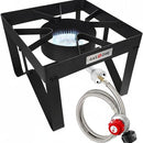 GAS ONE B-5200KA OUTDOOR COOKER HIGH PRESSURE STEEL BRAIDED HOSE PROPANE BURNER - Like New