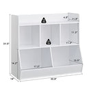 KOVHZCU TOY STORAGE ORGANIZER, 5-CUBBY TOY SHELF, CABINET FJHL-00003 - WHITE - Brand New