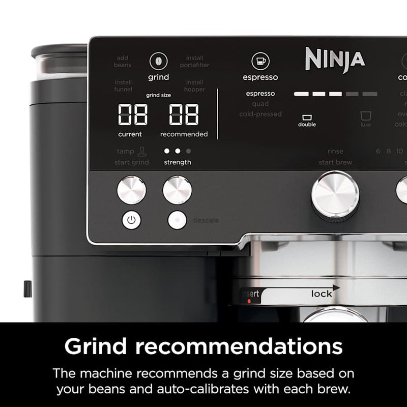 NINJA LUXE CAFÉ PREMIER 3 IN 1 ESPRESSO DRIP COFFEE COLD BREW - MIDNIGHT BLACK - Like New