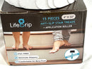 LIFEGRIP STAIR TREADS NON-SLIP (15PCS) ANTI SLIP TRANSPARENT STAIR TREADS 5"X32" - Brand New