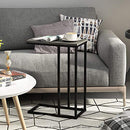 FURINNO CAMNUS MODERN LIVING C SHAPED SOFA SIDE TABLE - FRENCH OAK GRAY - Like New