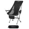 KINGCAMP LIGHTWEIGHT PADDED HIGHBACK FOLDING LOUNGE CHAIR, BLACK/GRAY - BLACK - Like New
