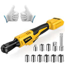 XGOBHC 3/8 INCH CORDLESS RATCHET WRENCH SET - YELLOW,BLACK - Like New