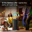 TCL TP200K PORTABLE BLUETOOTH PARTY SPEAKER WITH RGB LIGHT SHOWS - BLACK - Like New