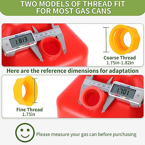 CYLUER GAS CAN SPOUT REPLACEMENT, ANTI-SPILL GAS CAN NOZZLE REPLACMENT, - YELLOW - Like New