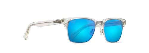 MAUI JIM KAWIKA FASHION SUNGLASSES 54MM CRYSTAL/BLUE HAWAII MJ-257-CRY/BLUHAW - Like New