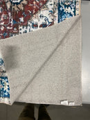 KATHY IRELAND HOME FANNEL PRINTED AREA RUG 5FT BY 7FT - BLUE/WHITE/RED - Like New
