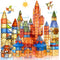 100 PCS Magnetic Tiles Diamond Magnetic Building Set Magnet Tiles STEM Toys - Brand New