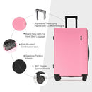 GinzaTravel Luggage Sets 3 Piece Large Suitcase Wheels B0CT7TK11M - Pink - Brand New