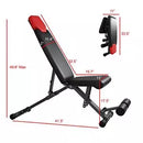 FF FINER FORM FINER FORM MULTI-FUNCTIONAL FID WEIGHT BENCH - BLACK-RED - Like New