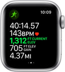 APPLE WATCH SERIES 5 GPS 40MM SILVER ALUM WHITE SPORT BAND - MWV62LL/A Like New