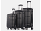 TUCCI MASSA SPINNER WHEELED SUITCASE 3 PIECE SET (20", 26", 30") - BLACK - Like New