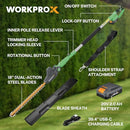 WORKPRO X SERIES 20V CORDLESS POLE HEDGE TRIMMER 9.2-FT REACH WX125317AE GREEN - Like New