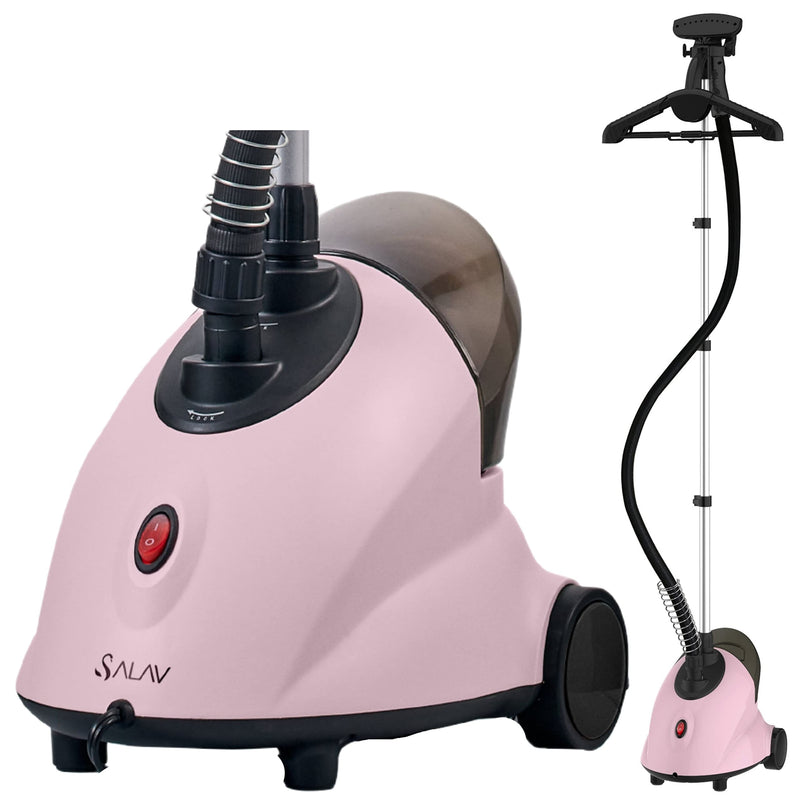 SALAV GS18-DJ Standing Garment Steamer Roll Wheels 1.8L 1500W - Pink Like New